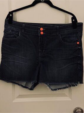 Rock & Republic Bonnaroo Denim Shorts 16 Y2K Festival Frayed Stretch Casual